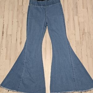 Three Bird Nest Light Blue Denim Flare Jeans